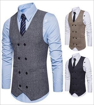 Tuxedo Waistcoat Plain Mens Formal