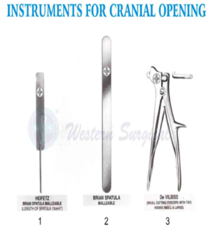 Western Surgical Stainless Steel Instruments for Cranial Opening