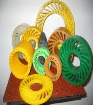 Crush Less Wheels, Dimension :165 x 65 x 50 mm Millimeter (mm), Material: Rubber