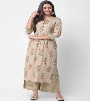 Cotton Printed Palazzo Suit