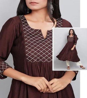 Stitched Cotton Palazzo Suits