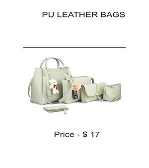 Pu Leather Handbag Light Green