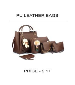 Pu Leather Bags Brown Colour
