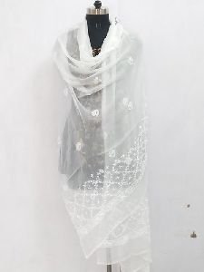 Chikankari Chiffon Dupatta