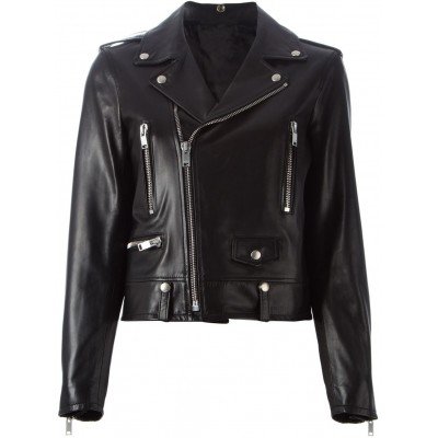 Ladies Black Leather Jacket