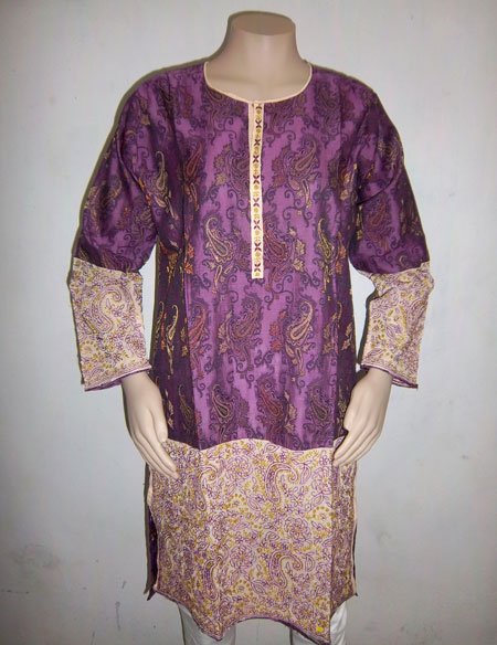 Chanderi Silk Chikankari Kurti
