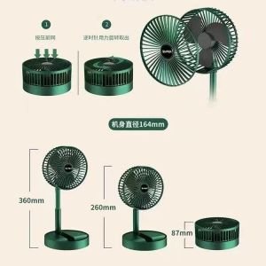 Green Plastic Electric Table Fan