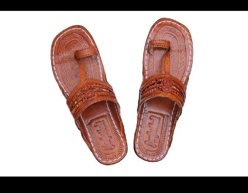Leather Stitching Kolhapuri Handmade Slippers