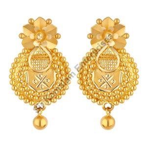 Gold Earrings, Usage : Women, Coated : Gold