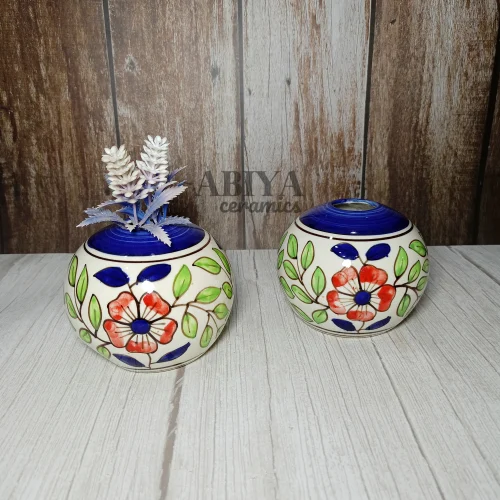 Multicolour Hand Painting Ball ceramic Vase