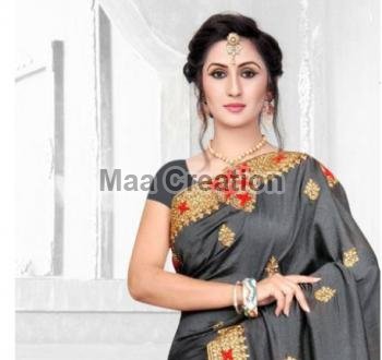 Blair Vichitra Silk Embroidered Saree