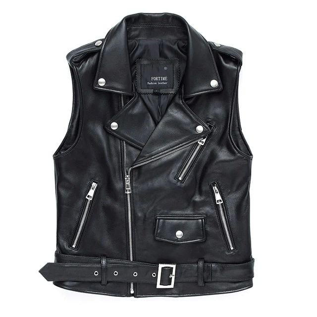 Women Leather Jacket Vest