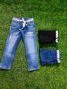 Dobby Lycra Girls Jeans