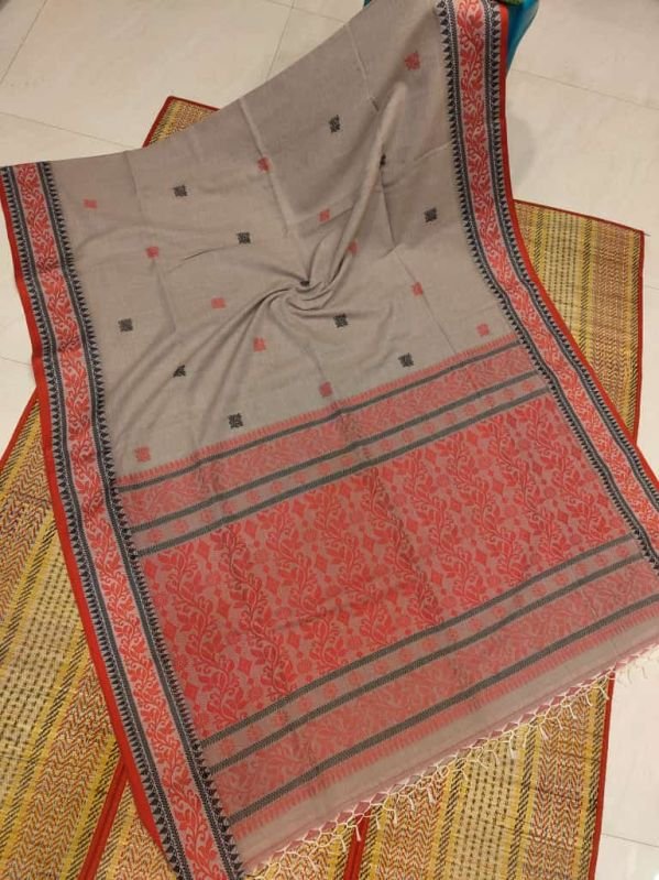 Authentic Handloom Khadi Jamdani Saree