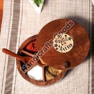 7 Compartment Wooden Spice Box