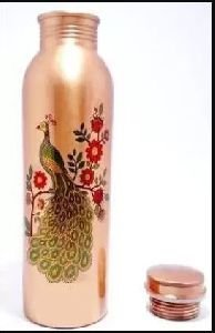1 Liter Mor Printed Copper Bottle