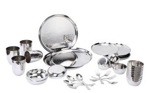 36 Pcs Stainless Steel Round Dinner Set