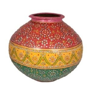 Copper Matki With Hand Work