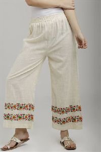 Ladies Embroidered Palazzo Pant