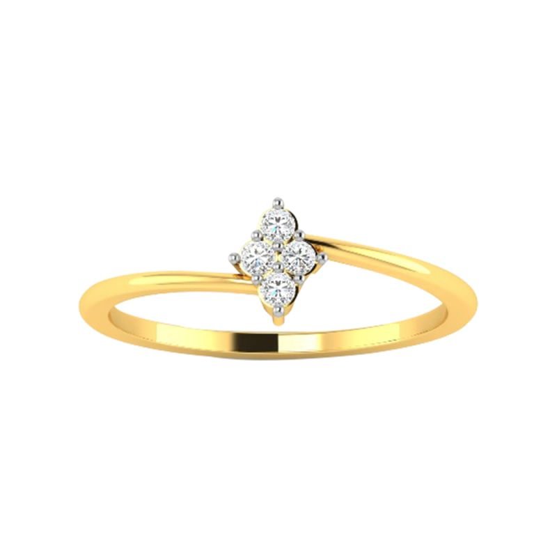 diamond gold rings, weight : 0.12
