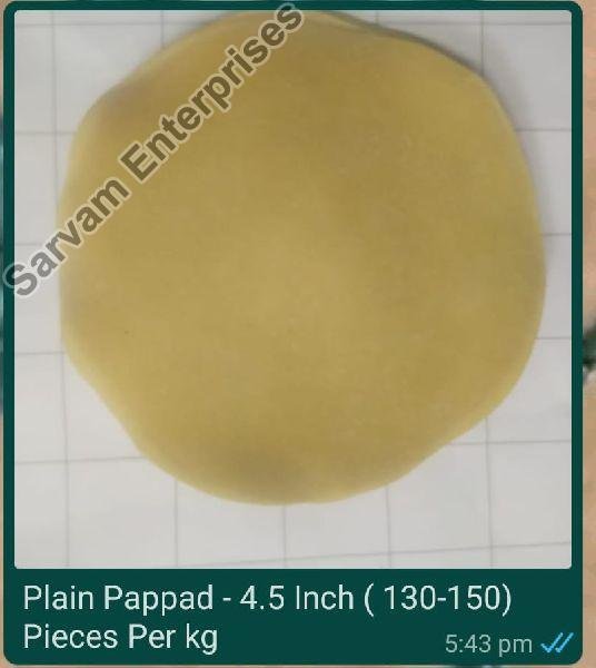 Round Papad, Taste : Salty