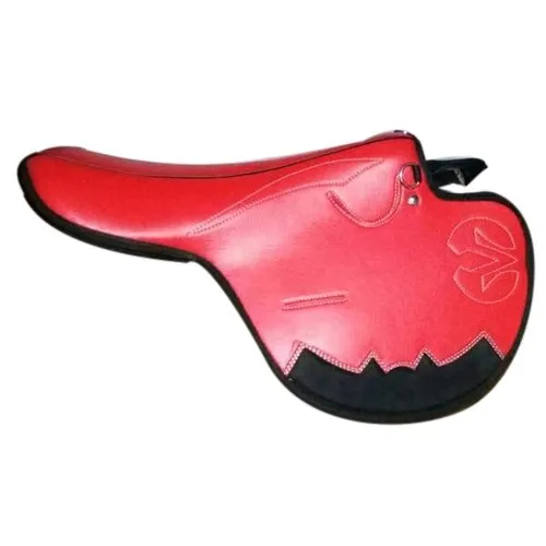 Synthetic Red,Black Red Leather Horse Saddle
