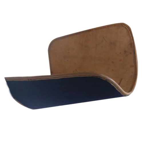 Brown And Blue Plain Leather Horse Saddle Pad