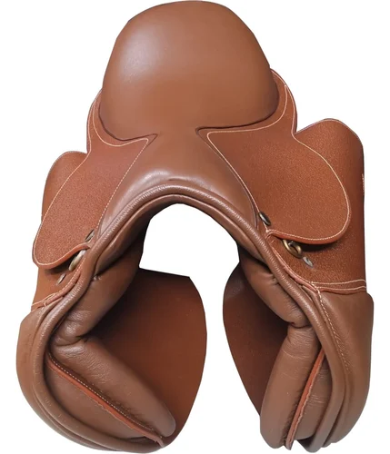 Brown Plain Leather Horse Saddle