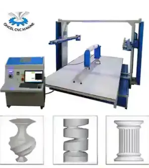 White And Blue Heavy Duty Foam Cutting Machine
