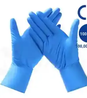 Blue Nitrile Examination Gloves (Powdered, Semi Powdered, Powdered - Free) Gender: Unisex