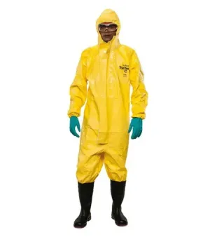Yellow Dupont Tychem Chemical Resistant Coverall