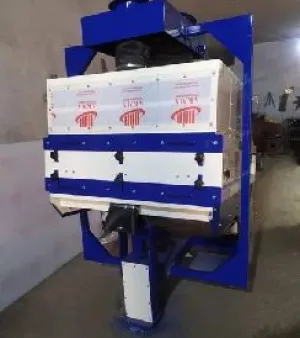 3 HP Rice Double Destoner Machine, Color : Blue, white