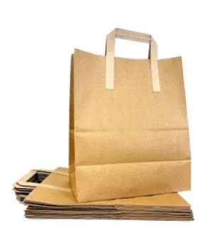 Flat Handle Paper Bag, Usage : Shopping