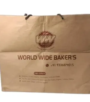 Kraft Paper Bag With Rope Handle, Usage : Cake