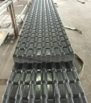 Spanish Tile Roofing Sheet, Surface Treatment ; ASA GELLOY U V COATED 3 LAYER SYSTEM