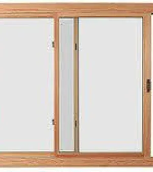 Teak wood sliding window