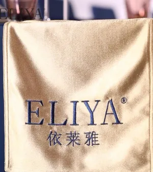 ELIYA Embroidery Table Runner with Blue and Gold Color