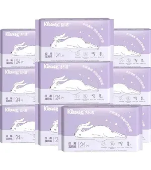 Kleenex Menstrual Wet Toilet Paper and Face Soft Wipes 100% virgin Wood Bamboo Pulp Facial Paper 24pcs Water wipes
