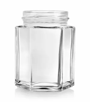 Hexagonal Glass Jar