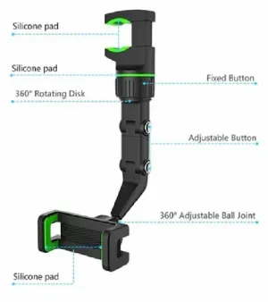 Black Car Phone Holder
