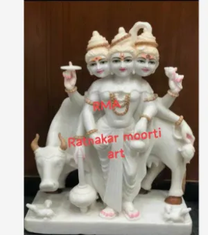 White Marble Duttatrya Statue