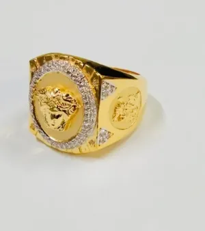Bahubali Lion Gold Ring