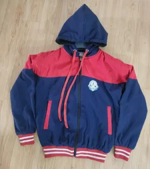 Navy Blue Fleece School Kids Winter Hoodie Jacket