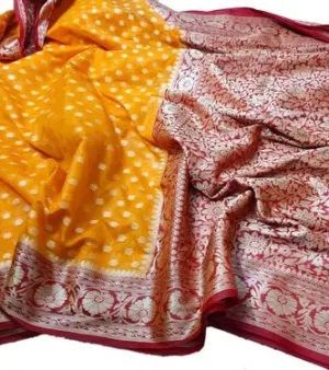 Wedding Wear Banarasi Semi Georgette Silk Saree