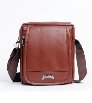 PU Leather Office Sling Bag