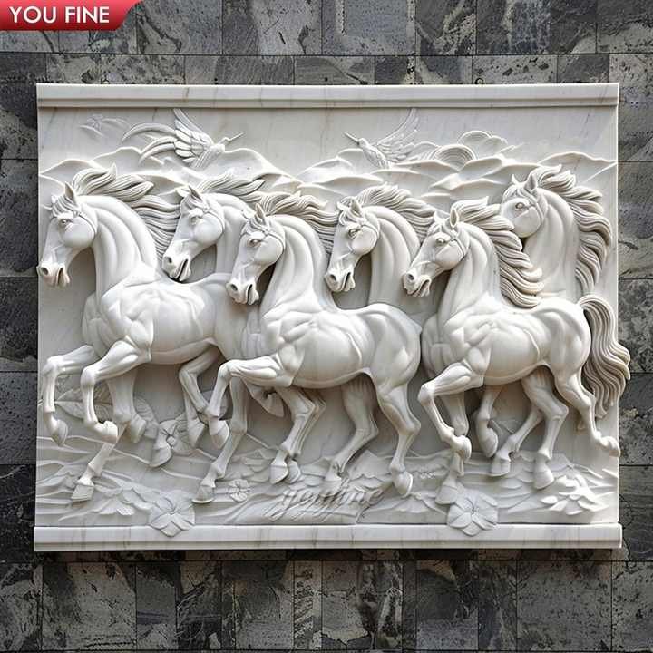 Marble Horse Statue, Usage : for decoration
