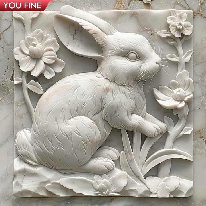 Marble Rabbit Statue
