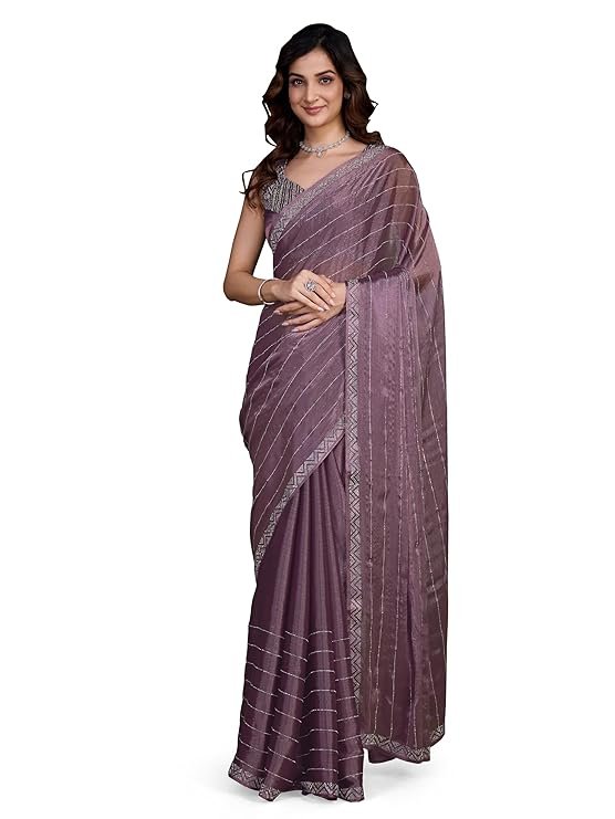 Burberry Siroski work saree