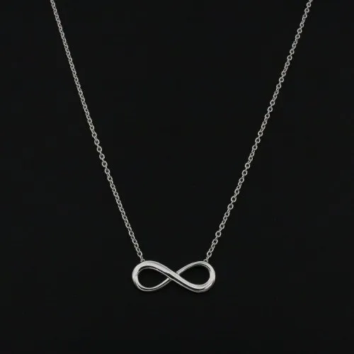 925 Sterling Silver Infinity Necklace