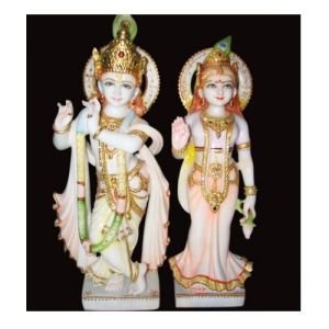 Marble Radha Krishna Statue